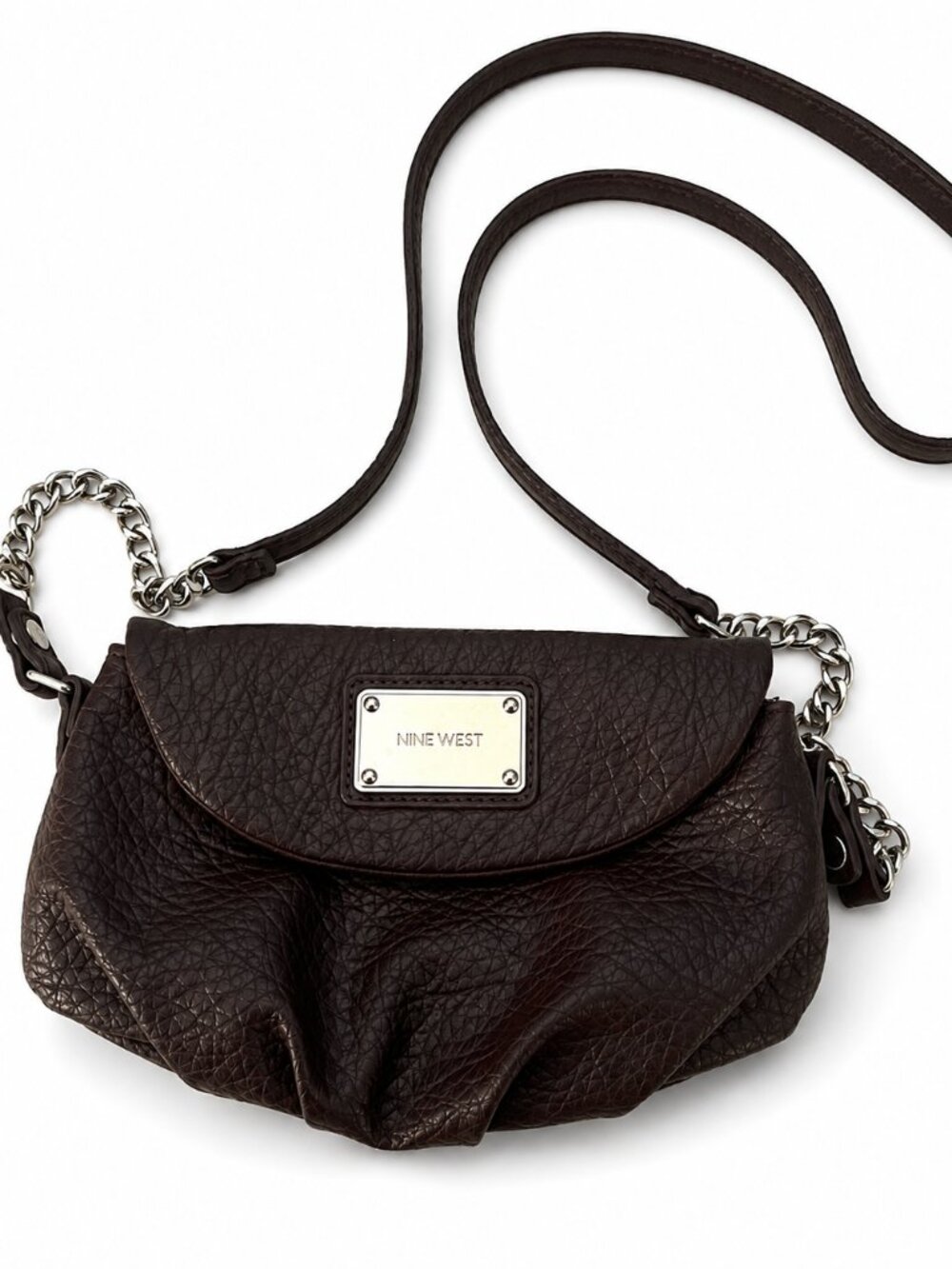 Nine West Plum Crossbody Leather Bag